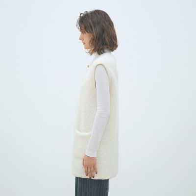 期間限定ムートンジレ 予約商品10月下旬以降順次お届け】ムートン ロングジレ