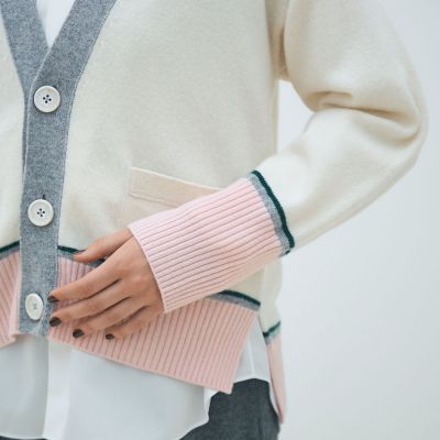 NZ LAMBS Vネックカーディガン | maison TOMORROWLAND/メゾン