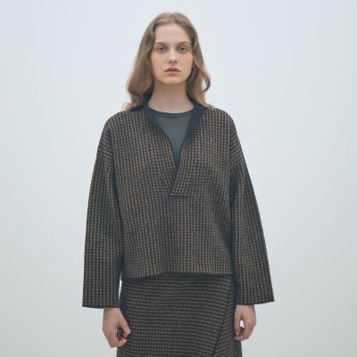 ウールジャカード スキッパープルオーバー | maison TOMORROWLAND