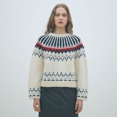 ビジュージャカード クルーネックプルオーバー | maison TOMORROWLAND