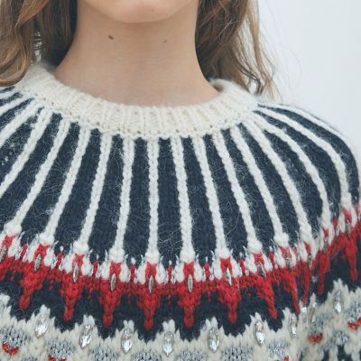 ビジュージャカード クルーネックプルオーバー | maison TOMORROWLAND