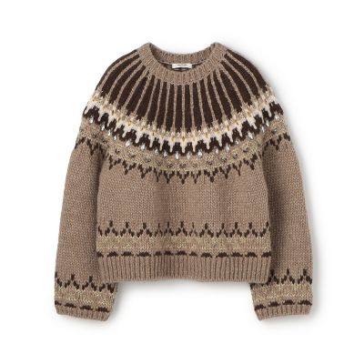 【送料無料】maison TOMORROWLAND/メゾン トゥモローランド ビジュージャカード クルーネックプルオーバー 42Lベージュケイ トップス【三越伊勢丹/公式】