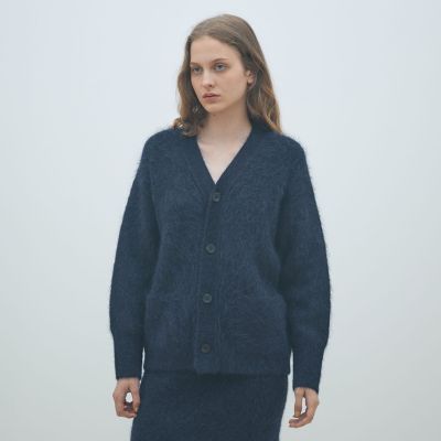 シャギーアルパカ Vネックカーディガン | maison TOMORROWLAND/メゾン