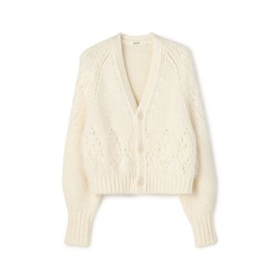 ＜maison TOMORROWLAND＞アイレットシャギー　Ｖネックカーディガン