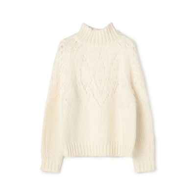 ＜maison TOMORROWLAND＞アイレットシャギー　ハイネックプルオーバー