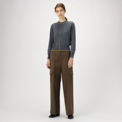 プレーンウール クルーネックカーディガン | maison TOMORROWLAND