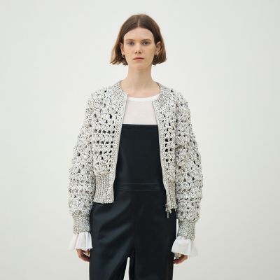 ルレックスハンドニット ジップアップカーディガン | maison