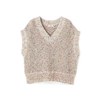 ハイブリットコットンツイーディー Vネックベスト | maison