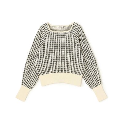 ＜maison TOMORROWLAND＞ギマコットンチェック　スクエアネックプルオーバー