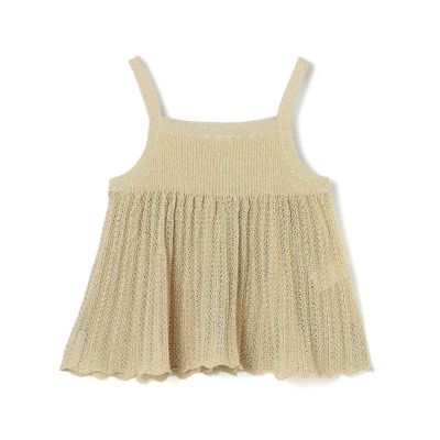 ＜maison TOMORROWLAND＞レーシーラメ　フレアキャミソール