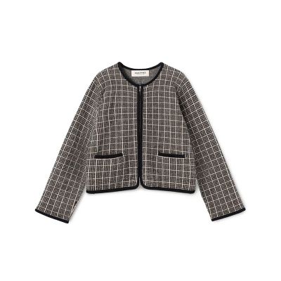 maison TOMORROWLAND/メゾン トゥモローランド 【予約商品１０月中旬以降順次お届け】シェニールジャカード　ジップアップカーディガン