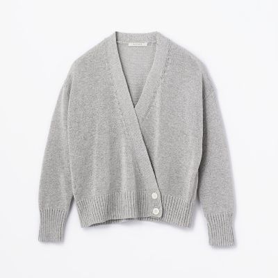 ポリエステルリネン　Ｖネックカーディガン