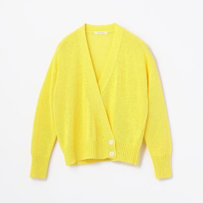 ポリエステルリネン　Ｖネックカーディガン