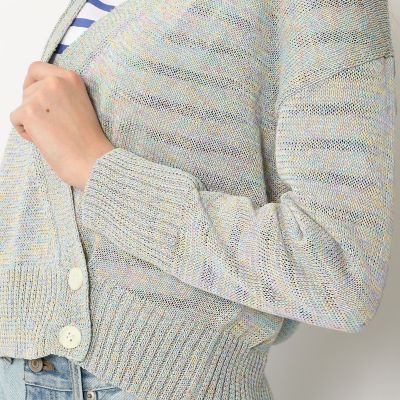ポリエステルリネン　Ｖネックカーディガン