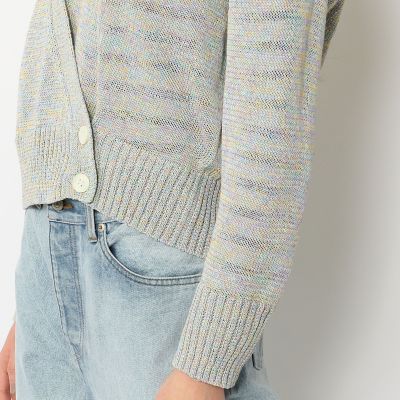 ポリエステルリネン　Ｖネックカーディガン