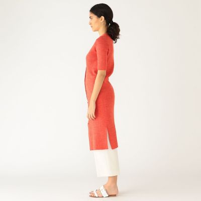 コットンリブ　Ｖネックロングカーディガン