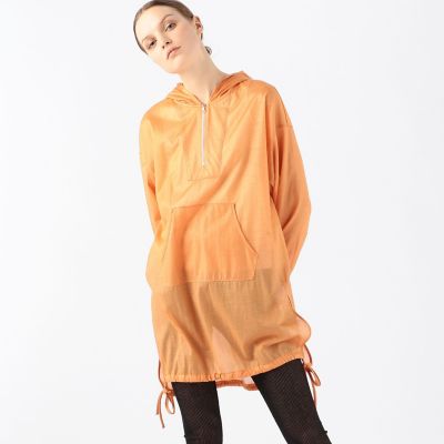 シャイニージャージー　フーデッドロングプルオーバー