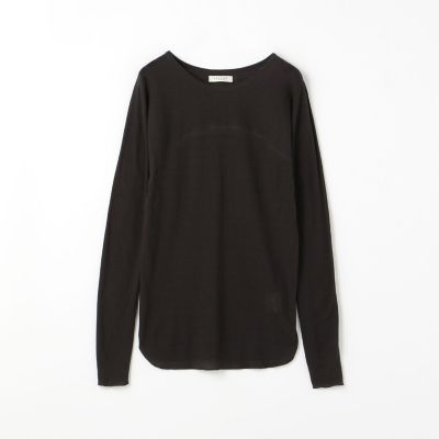 ハイツイストコットンプリーツ　ロングスリーブプルオーバー