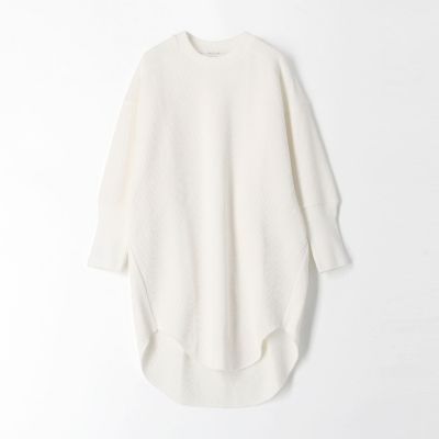 コットンワッフル　ロングプルオーバー