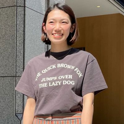 コットンロゴプリント　クルーネックプルオーバー