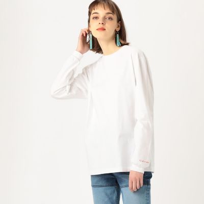 【別注】ｍａｙｕｍｉ　ｙａｍａｓｅ×ＴＯＭＯＲＲＯＷＬＡＮＤ　コットンバックプリント　ロングスリーブプルオーバー