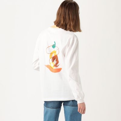 【別注】ｍａｙｕｍｉ　ｙａｍａｓｅ×ＴＯＭＯＲＲＯＷＬＡＮＤ　コットンバックプリント　ロングスリーブプルオーバー
