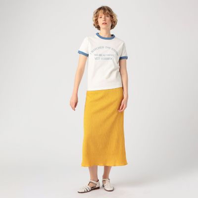 コットンロゴプリント　クルーネックプルオーバー