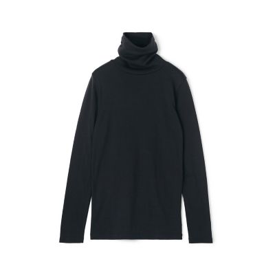 ブラッシュドコットン　タートルネックプルーバー