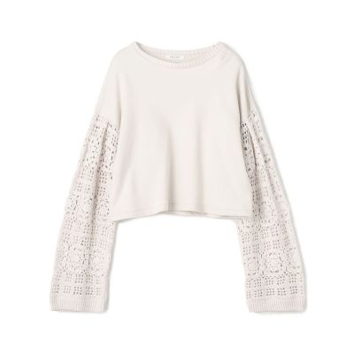 ＜maison TOMORROWLAND＞レースコットンコンビ　ショートプルオーバー