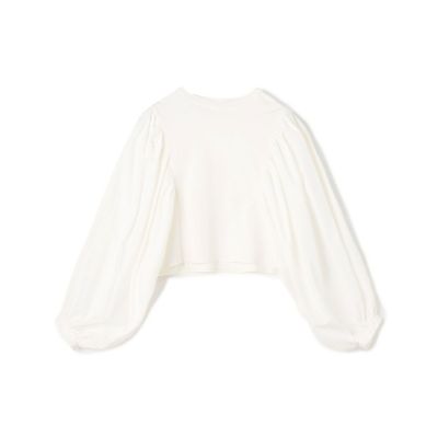 トゥモローランドコレクション 23SS コットンギャザースリーブシャツ 白 hp0843-01_2.jpg