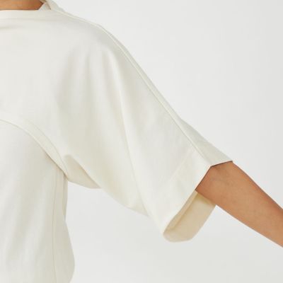 ツイストコットン　レイヤードプルオーバー