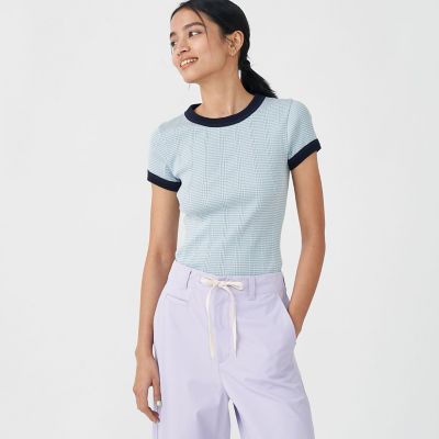 新品 SALE価格 】マルチボーダー クルーネック ショートスリーブ