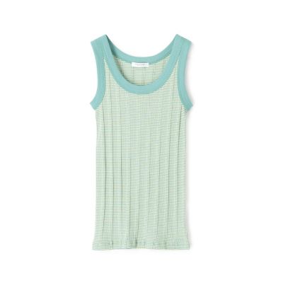 ＜maison TOMORROWLAND＞シルキーマルチボーダー　タンクトップ