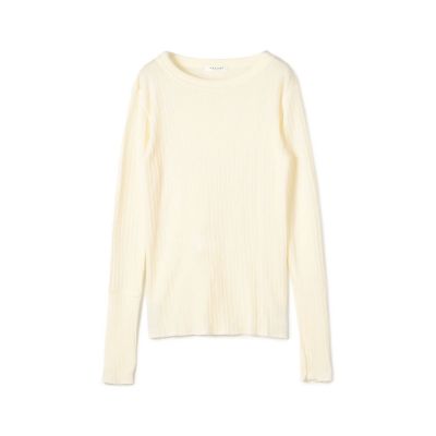 【送料無料】maison TOMORROWLAND/メゾン トゥモローランド ウールリブ クルーネックプルオーバー 11ホワイト トップス【三越伊勢丹/公式】