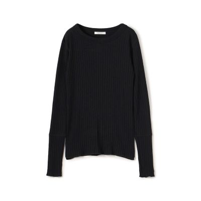 【送料無料】maison TOMORROWLAND/メゾン トゥモローランド ウールリブ クルーネックプルオーバー 19ブラック トップス【三越伊勢丹/公式】