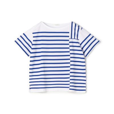 ＜maison TOMORROWLAND＞コットンラッセルボーダー　ボートネックプルオーバー