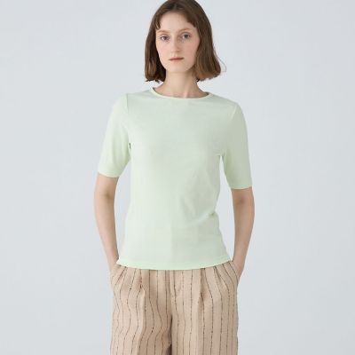 新品【1er arrondissement】メタリックハーフスリーブプルオーバー ベロアジャージー ハーフスリーブプルオーバー | maison TOMORROWLAND