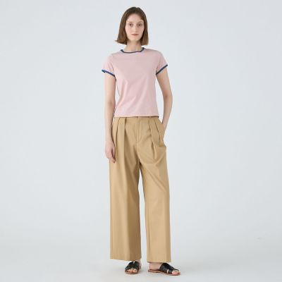 コットンジャージー トリムTシャツ | maison TOMORROWLAND