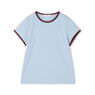 コットンジャージー トリムTシャツ | maison TOMORROWLAND