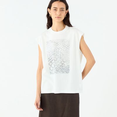 TOMORROWLAND(トゥモローランド) フォトプリントTシャツ　【美品】 フォトプリント ノースリーブTシャツ | maison TOMORROWLAND