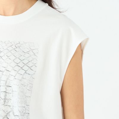 フォトプリント ノースリーブTシャツ | maison TOMORROWLAND