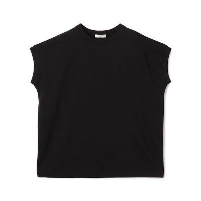 【送料無料】maison TOMORROWLAND/メゾン トゥモローランド ジャージーステッチ キャップスリーブプルオーバー 19ブラック トップス【三越伊勢丹/公式】