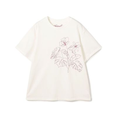 【Paul Smith】ボタニカルエンブロイダリー Tシャツ 半袖 草花 Cacutus” 半袖Tシャツ（252558011R） | Paul