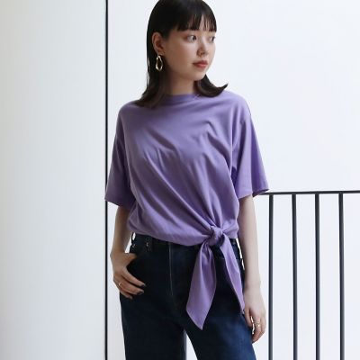 コットン　サイドリボンプルオーバー