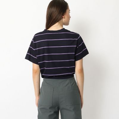 コットンレーヨンマルチボーダー　サイドリボンプルオーバー