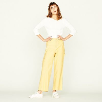 【タイムセール：６月３０日（月）午前９時３０分迄】コットンブロークンツイル　ストレートペインターパンツ