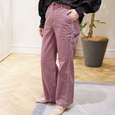 【タイムセール：６月３０日（月）午前９時３０分迄】コットンブロークンツイル　ストレートペインターパンツ