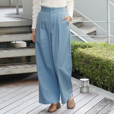 新品 CABaN ポリエステルコットン セミワイドパンツ 新品 CABaN ポリエステルコットン セミワイドパンツ