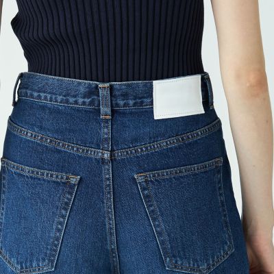 デニム　ワイドストレートパンツ