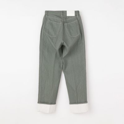 ピグメントダイデニム　ロールアップパンツ
